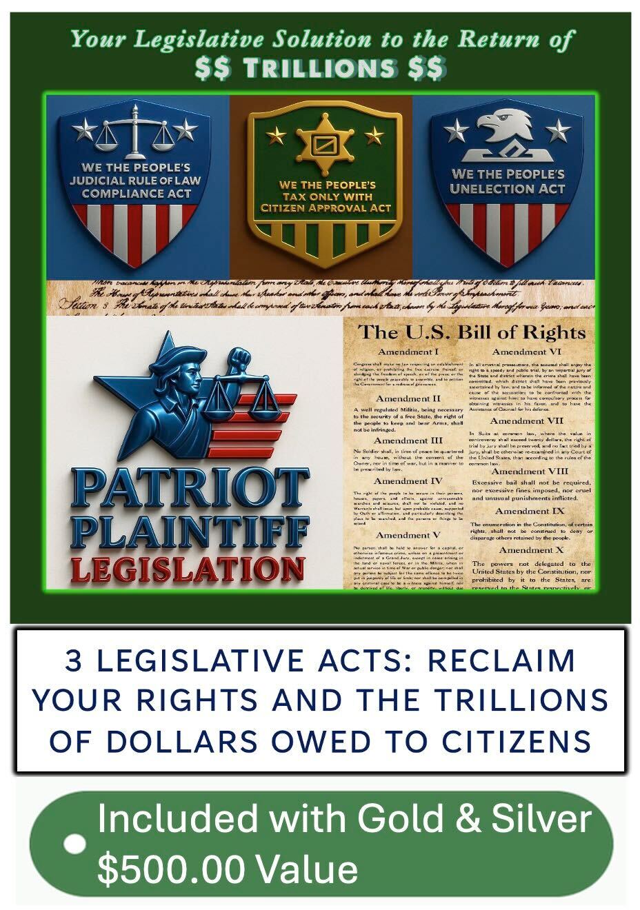 Patriot Plaintiff Legislation